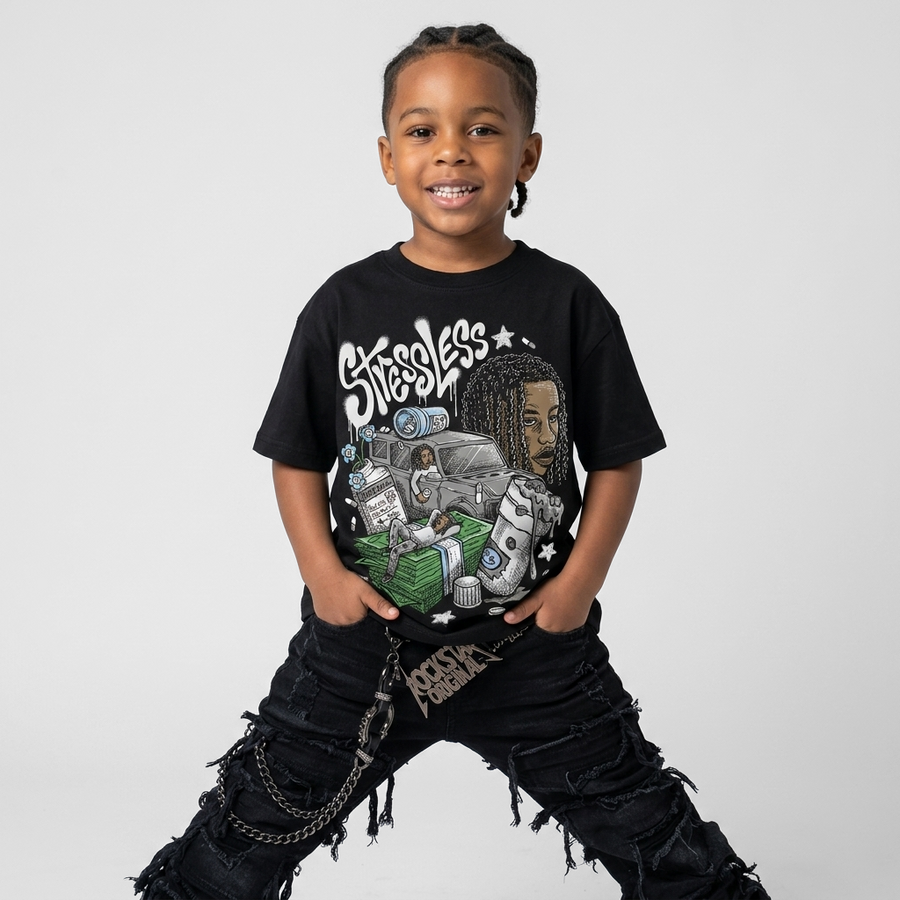 White Metallic 5s DopeSkill T-Shirt Stressless Graphic
