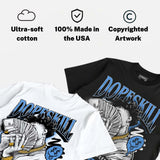 Black University Blue 5s DopeSkill T-Shirt Sorry I've Been Trappin Graphic