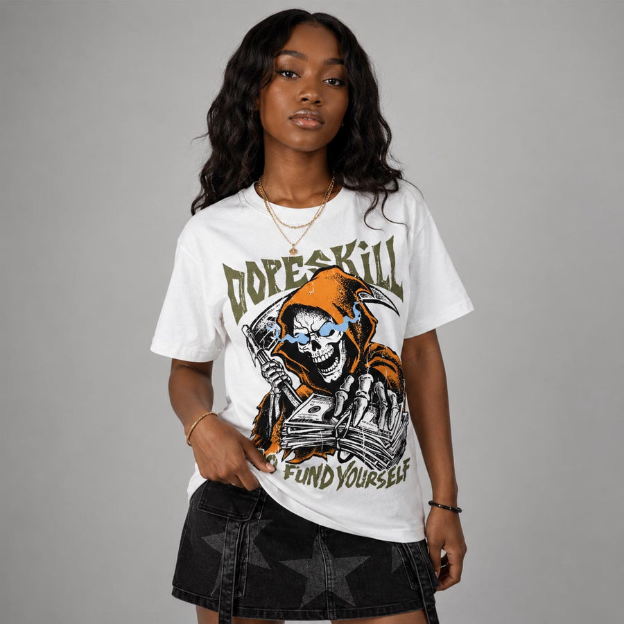 Olive 5s DopeSkill T-Shirt Go Fund Yourself Graphic