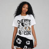 Dunk Panda White Black DopeSkill T-Shirt Out Here Being Cute Graphic