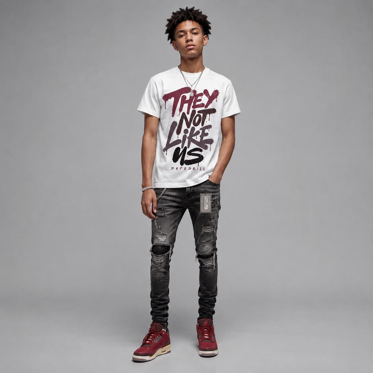 “Bin 23” 3s DopeSkill T-Shirt They Not Like Us Graphic