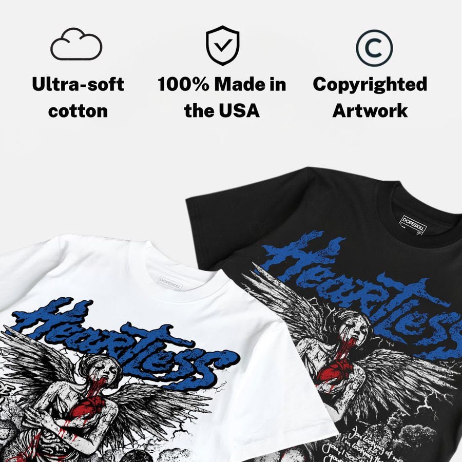 “True Blue” 3s DopeSkill T-Shirt Heartless Graphic