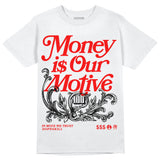 Red Collection DopeSkill T-Shirt Money Is Our Motive Typo Graphic