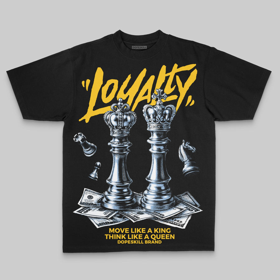 Yellow Oversize Print 'Loyalty' DopeSkill Graphic T-shirt