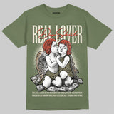 Medium Olive 3s DopeSkill T-Shirt Real Lover Graphic