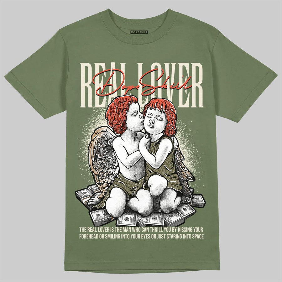 Medium Olive 3s DopeSkill T-Shirt Real Lover Graphic