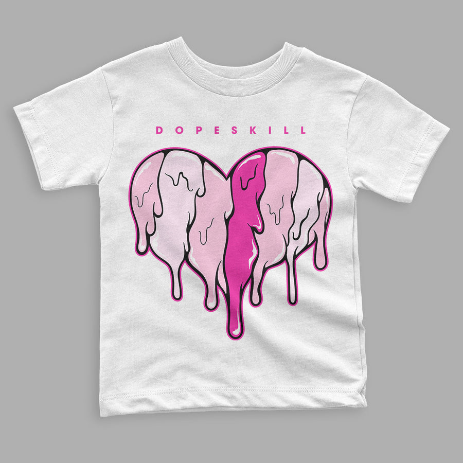 Triple Pink Dunk Low DopeSkill Toddler Kids T-shirt Slime Drip Heart Graphic