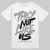 White Metallic 5s DopeSkill T-Shirt They Not Like Us Graphic