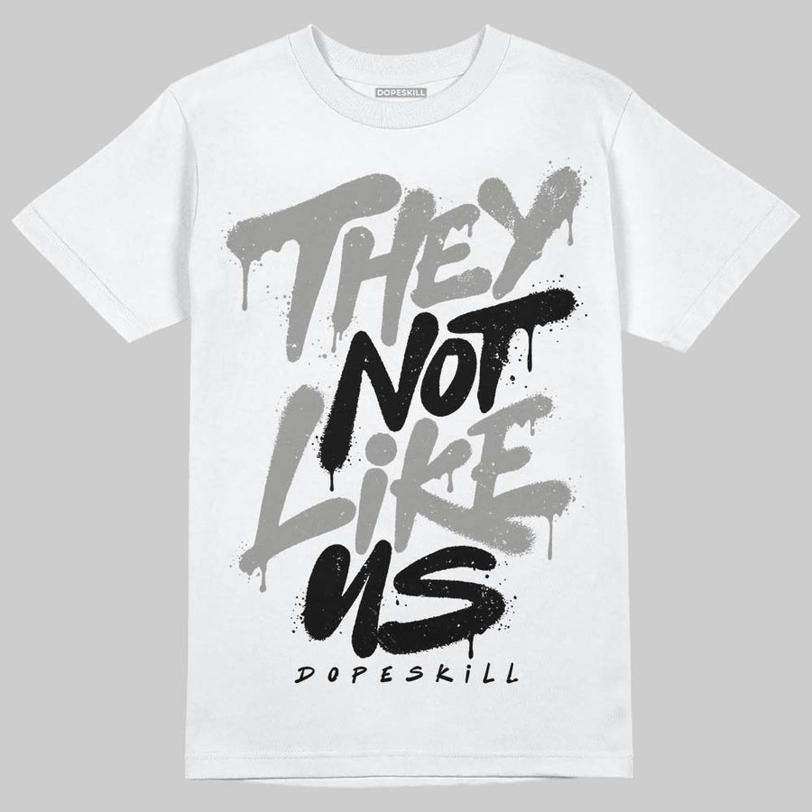 White Metallic 5s DopeSkill T-Shirt They Not Like Us Graphic