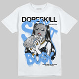 Black University Blue 5s DopeSkill T-Shirt Stay It Busy Graphic