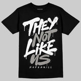White Metallic 5s DopeSkill T-Shirt They Not Like Us Graphic