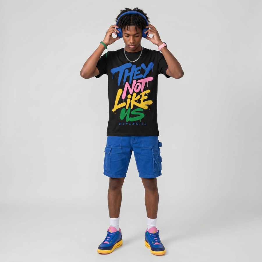 Brazil 3s DopeSkill T-Shirt They Not Like Us Graphic