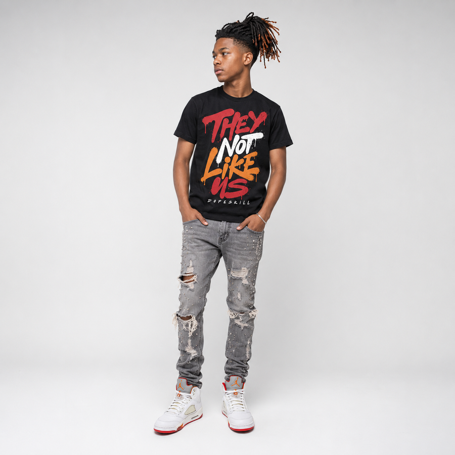 Sunset 5s DopeSkill T-Shirt They Not Like Us Graphic