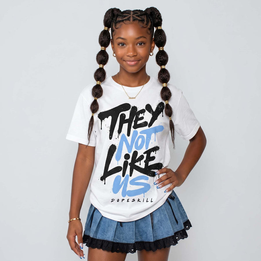 Black University Blue 5s DopeSkill T-Shirt They Not Like Us Graphic