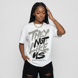 White Metallic 5s DopeSkill T-Shirt They Not Like Us Graphic