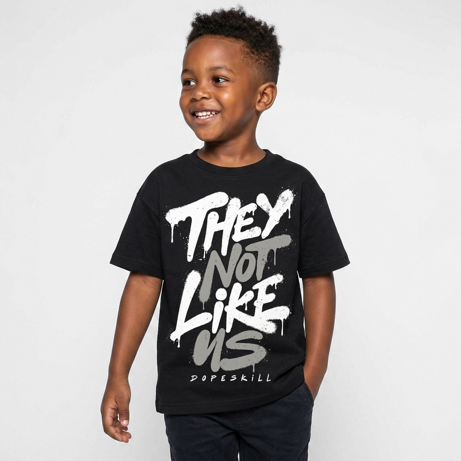 White Metallic 5s DopeSkill T-Shirt They Not Like Us Graphic