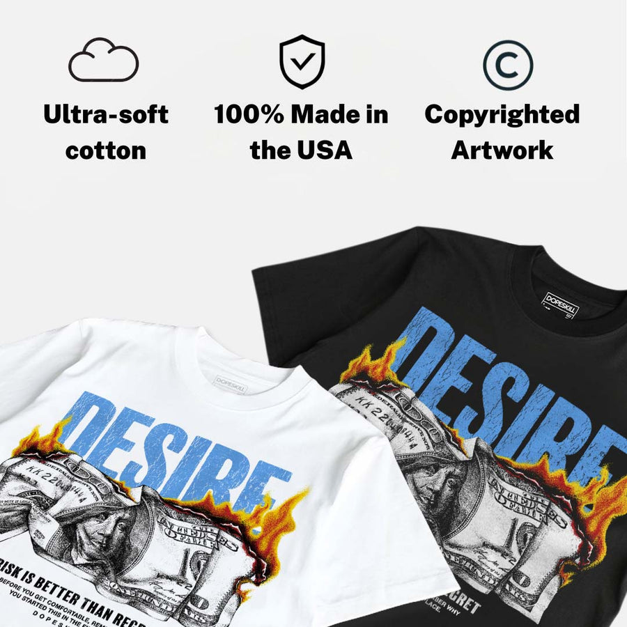 Black University Blue 5s DopeSkill T-Shirt Desire Graphic