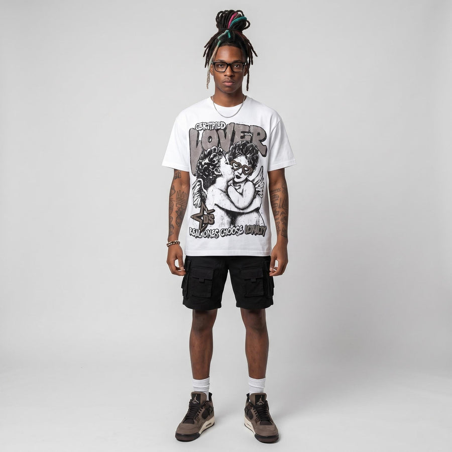 Cave Stone 4s DopeSkill Oversize Print T-Shirt Real Ones Choose Loyalty Graphic