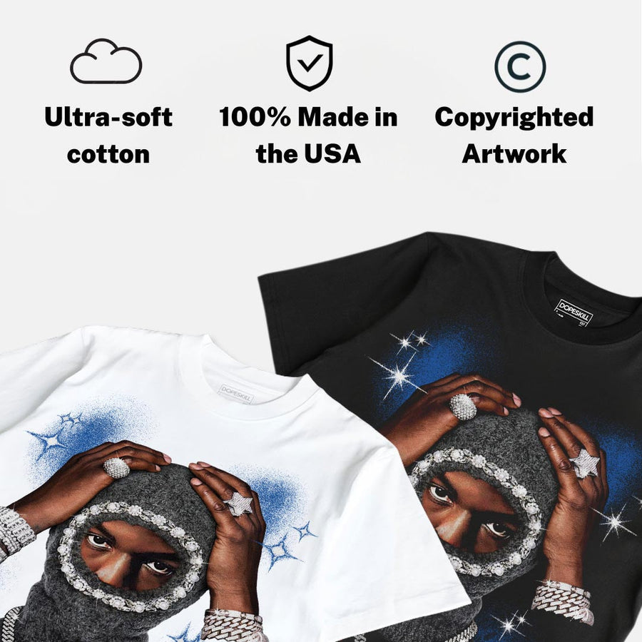 “True Blue” 3s DopeSkill T-Shirt Key of Life Graphic