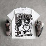 Cave Stone 4s DopeSkill Oversize Print T-Shirt Real Ones Choose Loyalty Graphic