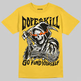 Black Tour Yellow AJ 4 Thunder DopeSkill T-Shirt Go Fund Yourself Graphic