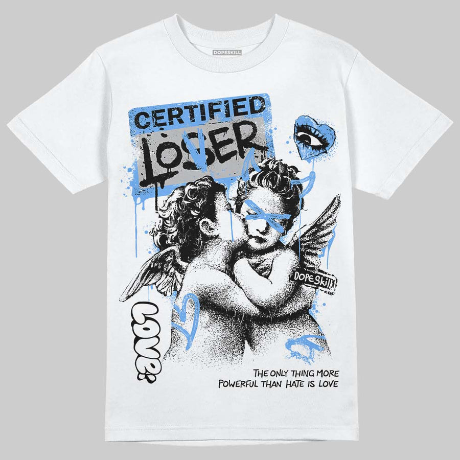 Black University Blue 5s DopeSkill T-Shirt Certified Lover Graphic