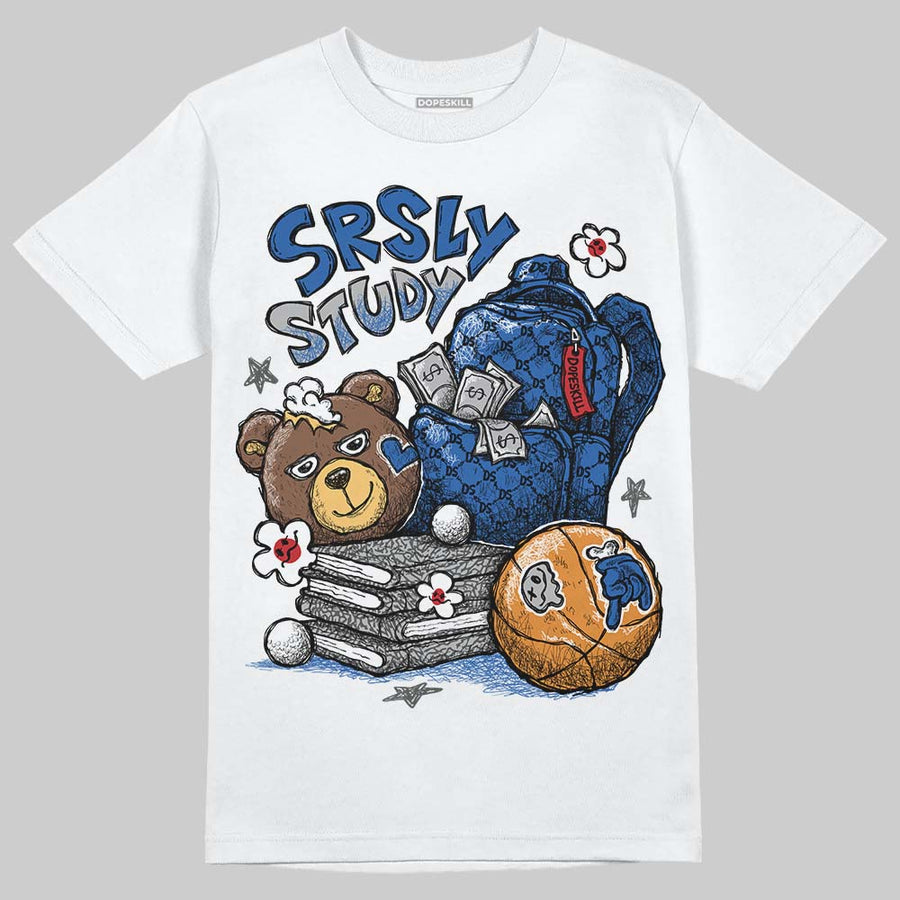 “True Blue” 3s DopeSkill T-Shirt SRSLY Study Graphic