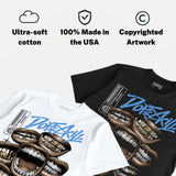 Black University Blue 5s DopeSkill T-Shirt The Mouth With No Droughts Graphic