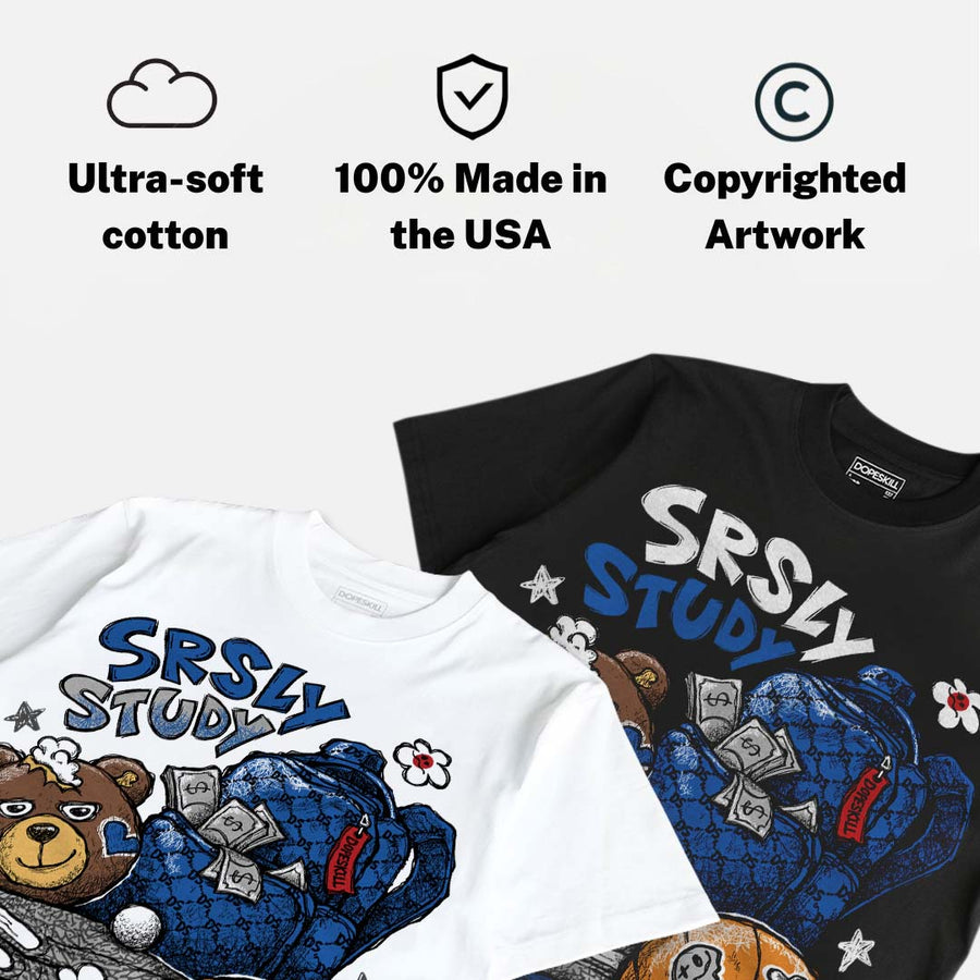 “True Blue” 3s DopeSkill T-Shirt SRSLY Study Graphic