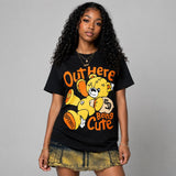 Black Tour Yellow AJ 4 Thunder DopeSkill T-Shirt Out Here Being Cute Graphic