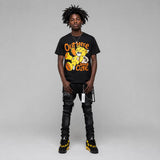 Black Tour Yellow AJ 4 Thunder DopeSkill T-Shirt Out Here Being Cute Graphic