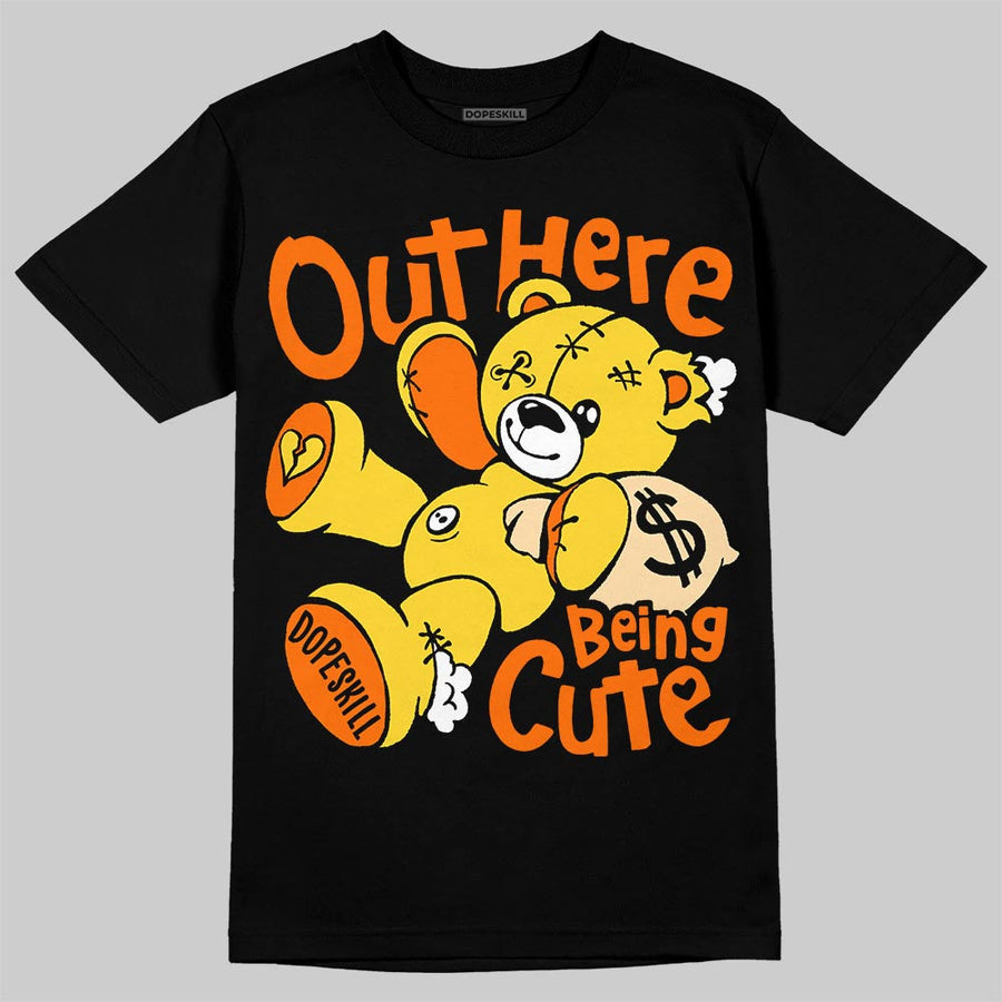 Black Tour Yellow AJ 4 Thunder DopeSkill T-Shirt Out Here Being Cute Graphic