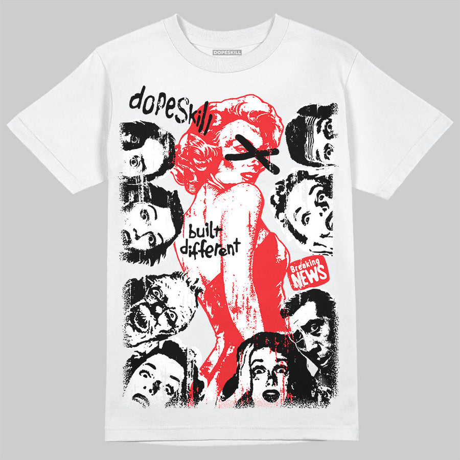 Red Collection DopeSkill T-Shirt Built Different Graphic