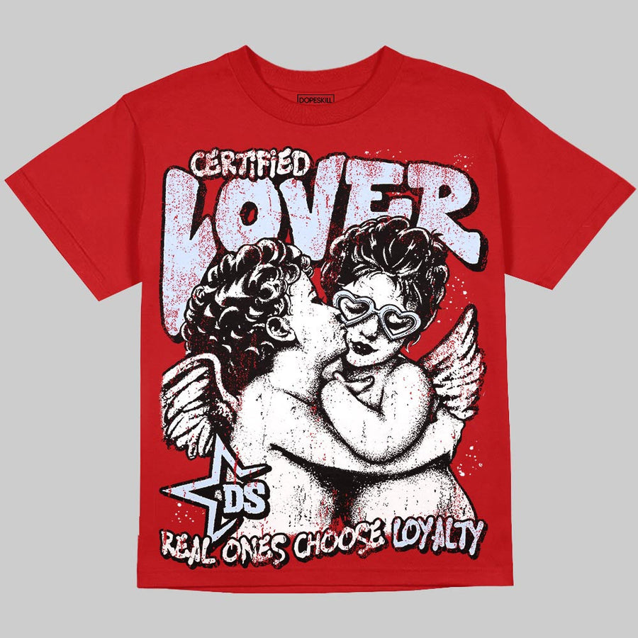 Cherry 11s DopeSkill Oversize Print T-Shirt Real Ones Choose Loyalty Graphic