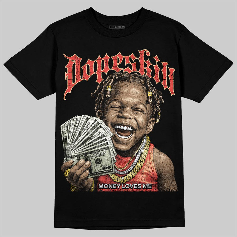 Red 'Money Loves Me' DopeSkill Graphic T-Shirt