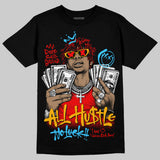 Red 'All Hustle No Luck' DopeSkill Graphic T-Shirt