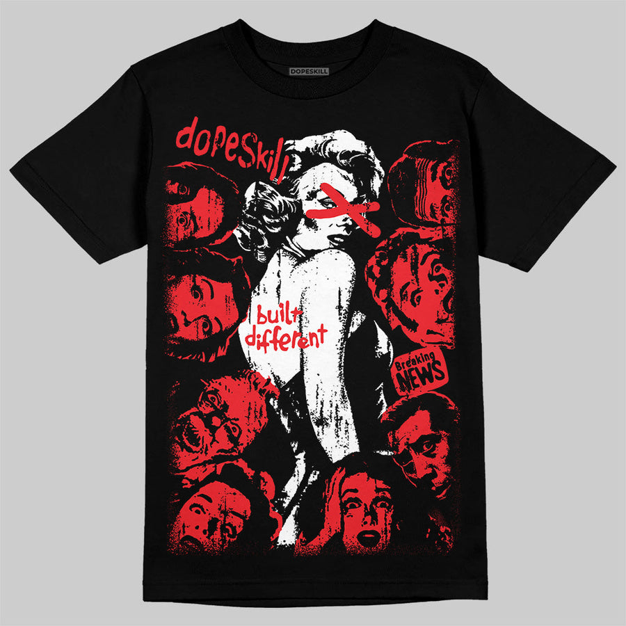 Red Collection DopeSkill T-Shirt Built Different Graphic