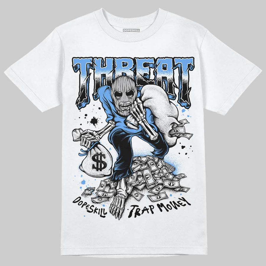 Black University Blue 5s DopeSkill T-Shirt Threat Graphic