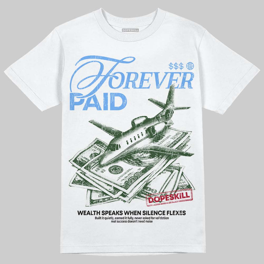 Black University Blue 5s DopeSkill T-Shirt Forever Paid Graphic