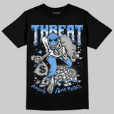 Black University Blue 5s DopeSkill T-Shirt Threat Graphic