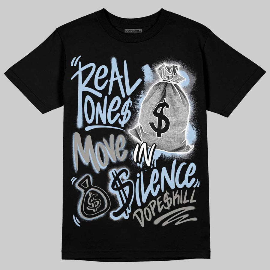 NB 2000 “Silver/Blue” DopeSkill T-Shirt Real Ones Move In Silence Graphic