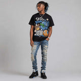 Black University Blue 5s DopeSkill T-Shirt SRSLY Study Graphic