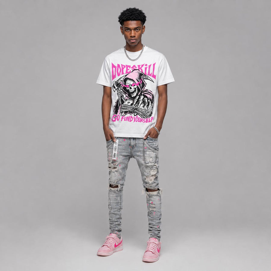 Triple Pink Dunk DopeSkill T-Shirt Go Fund Yourself Graphic
