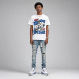 “True Blue” 3s DopeSkill T-Shirt Make Money Not Friends Graphic