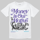 Aqua 8s DopeSkill T-Shirt Money Is Our Motive Typo Graphic