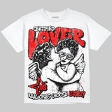 Cherry 11s DopeSkill Oversize Print T-Shirt Real Ones Choose Loyalty Graphic