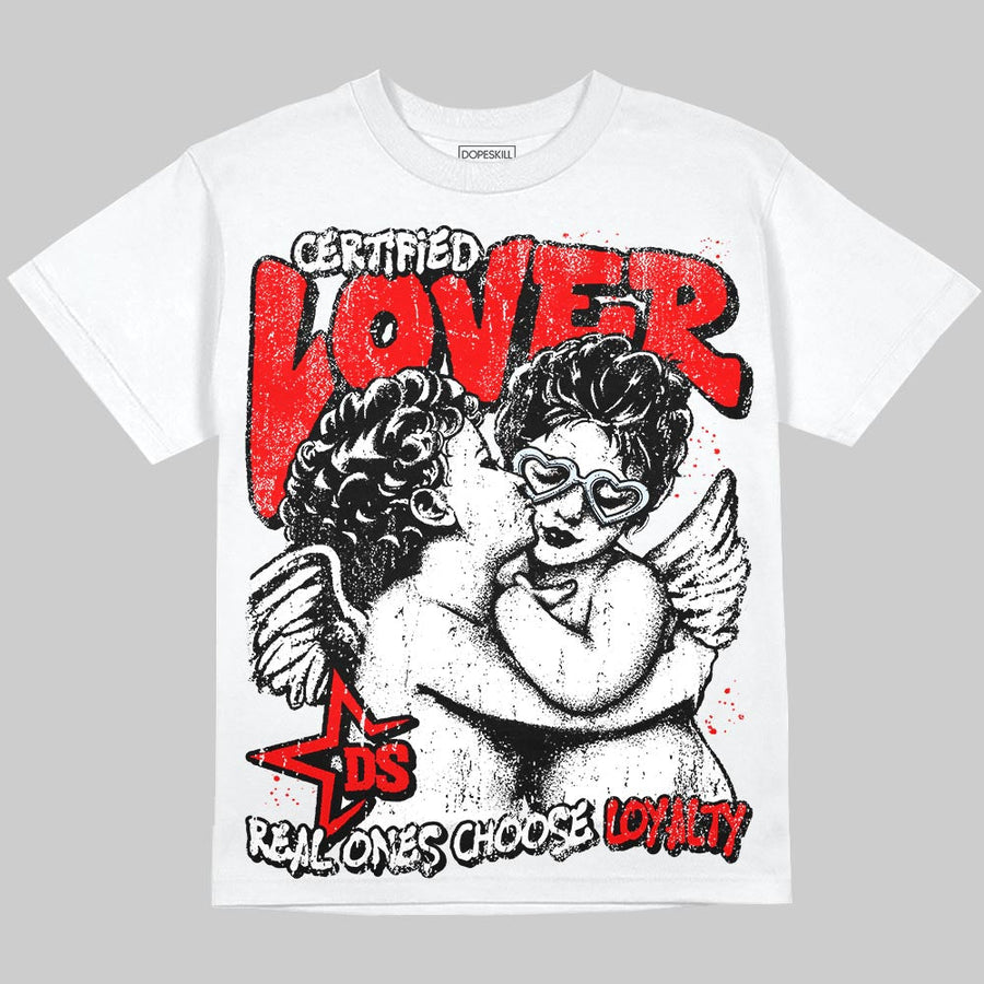 Cherry 11s DopeSkill Oversize Print T-Shirt Real Ones Choose Loyalty Graphic