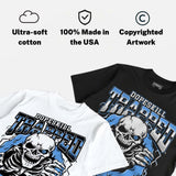 Black University Blue 5s DopeSkill T-Shirt Trapped Halloween Graphic