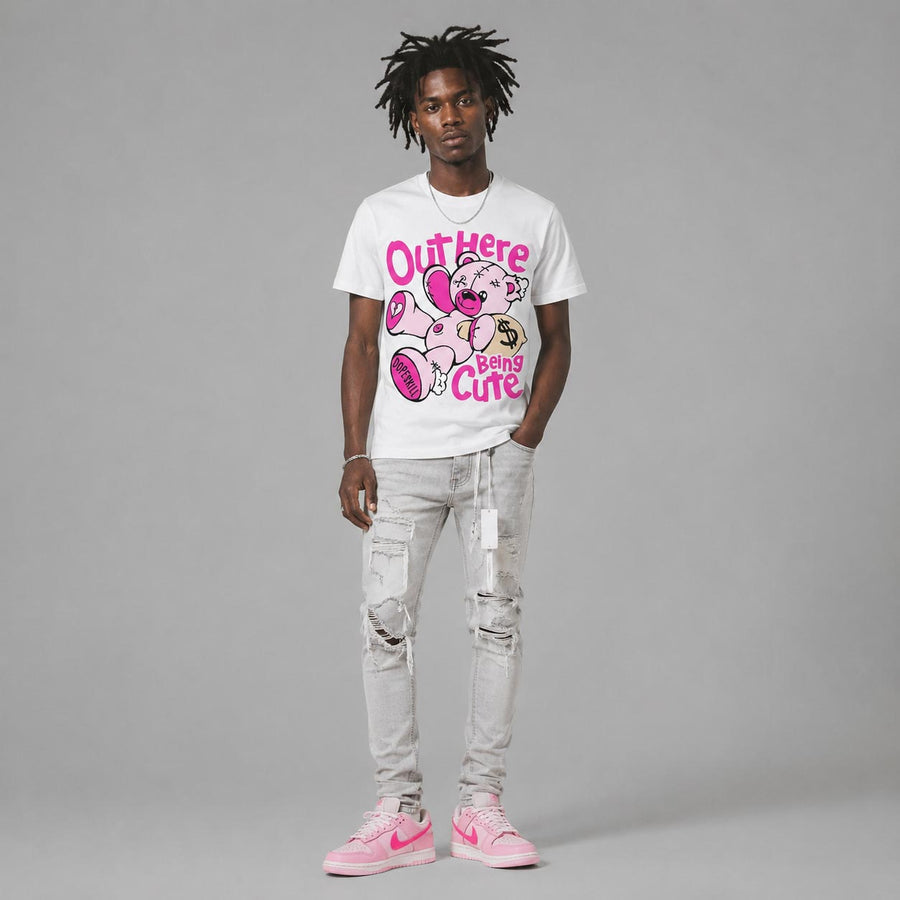 Triple Pink Dunk DopeSkill T-Shirt Out Here Being Cute Graphic