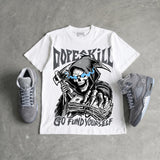 Wolf Grey 5s DopeSkill T-Shirt Go Fund Yourself Graphic